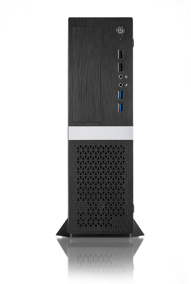 Сase Foxline mATX Desktop 300W FL-211 mATX case, black, w/PSU TFX 300W, w/2xUSB2.0+2xUSB3.0, w/pwr cord, w/ 8cm FAN